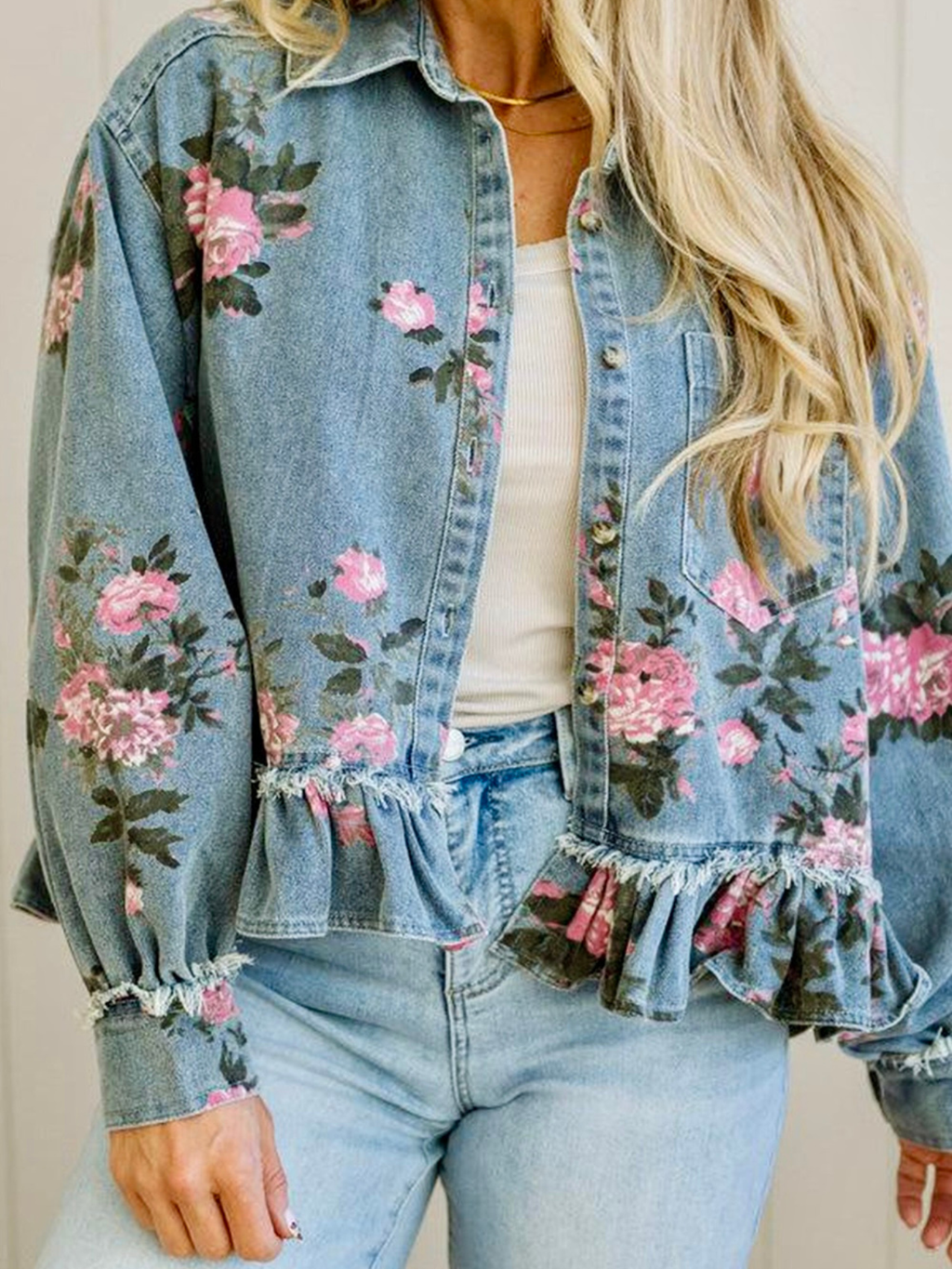 Blushing Rose Denim Jacket